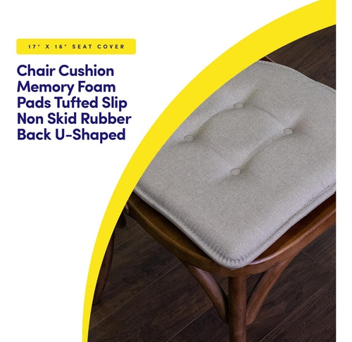 Cojín Viscoelástico Para Silla Forma U 43 X 41 Cm Caqui