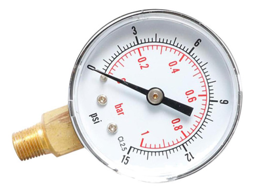 Manómetro, 1/8 Bspt , 0-15psi, 0-1bar, Adecuado Para