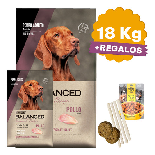 Balanced Pollo Natural Recipe Perro Adulto 15 Kg + Regalo