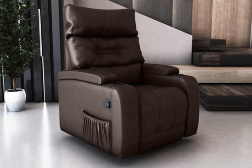 Poltrona Do Papai Giratoria Reclinavel Commander Marrom