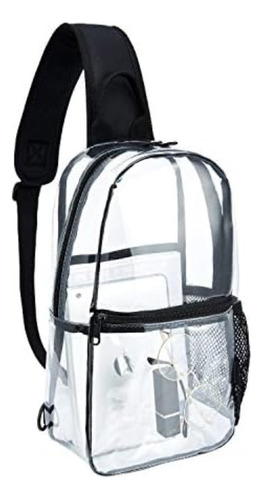 Clekegbag Clear Sling Bag Mochila Cruzada Transparente, Con