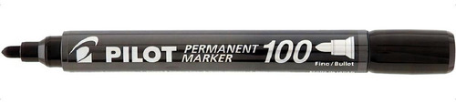 Pincel rotulador Perm Sca 100 negro con punta redonda Cx.c/12