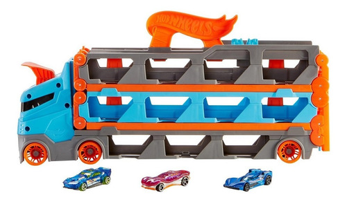 Imagem 3 de 10 de Hot Wheels City Guincho Pista Corridas Speedway Hauler Gvg37