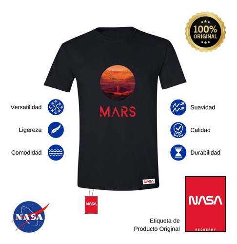 Playera Hombre Nasa Mars