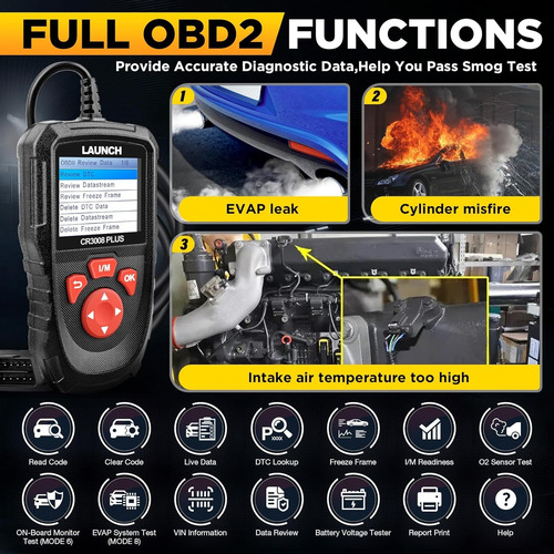 Scanner Automotriz Launch Creader 3008 Plus Act De Por Vida