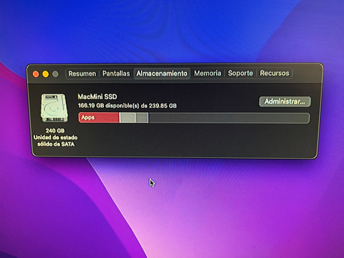 Apple Mac Mini 2011 I5 2.5ghz 8gb 240gb Ssd Adobe Y Office (Usado)