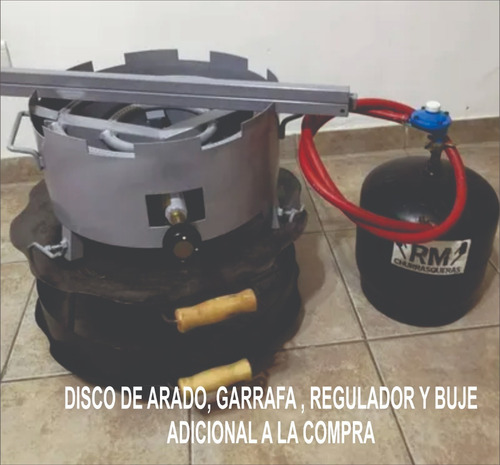 Mechero A Gas -quemador Patas Desmontables +regulador Y Buje
