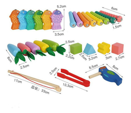 M Juego De Juguetes Montessori De Madera 8 En 1 For Niños