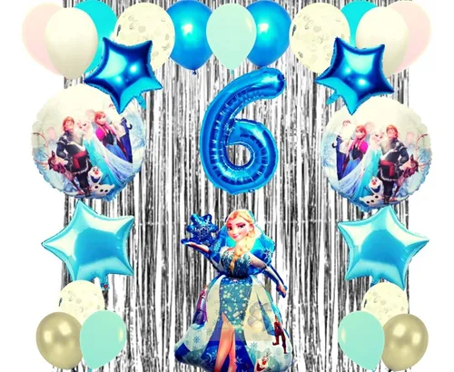 Combo Globos De Cumpleaños Frozen N°2 Kit Completo