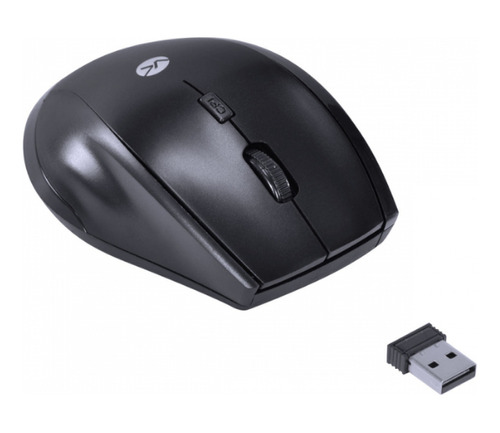 Mouse Sem Fio 1200 Dpi Preto Ergonômico Bluetooth Usb Óptico