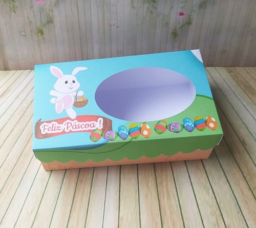 Imagem 4 de 5 de 10 Caixas Para Bombons/chocolates/trufas Feliz Páscoa