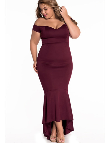 Vestido Largo Corte Mullet, Talla Extra Grande, Curv | Meses sin intereses Vestido Largo Corte Mullet, Talla Extra Grande, Curv | Meses sin intereses