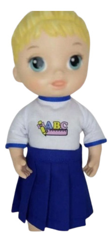 Kit Uniforme Escolar Rosa Para Boneca Baby Alive Ou Similare