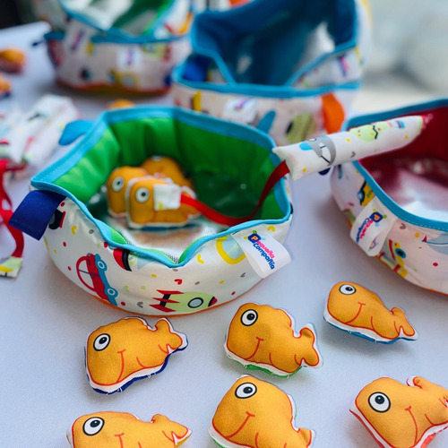Pecera De Tela Con Pececitos Magnéticos Para Bebes