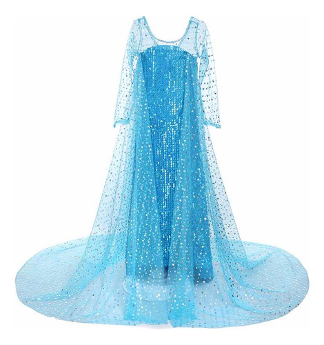 Disfraz Vestido Elsa De Frozen Azul