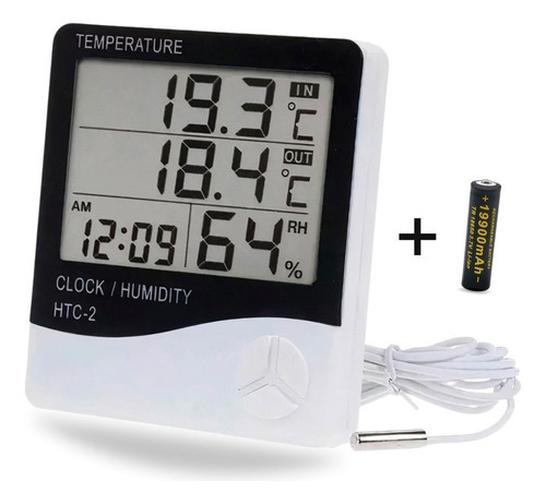 Relógio Temperatura Umidade Termohigrômetro Digital Supermed