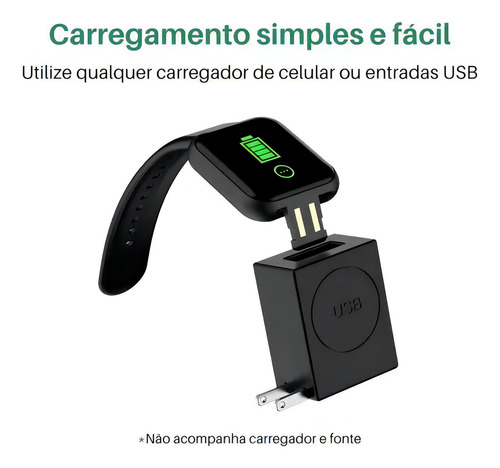 Relógio Smartwhatch Digital D20 + Fone S/fio E6s Bluetooth Cor da pulseira Branco