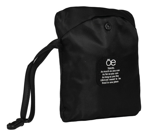 Bolsa Plegable Unisex Cloe Grande Color Negro