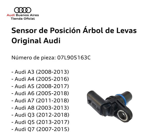 Imagen 2 de 7 de Sensor De Árbol De Levas Audi A3 2008 Al 2013