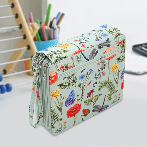 Zl Estuche De Lápices De Colores, Bolsa Multifuncional Verde