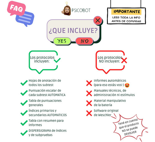Protocolo Automatizado Para Wais Iv En Español - Psicobot