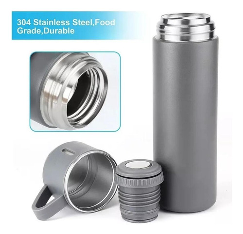 Set De Termos De 500 Ml Para Agua Fría/caliente Y 3 Tazas De