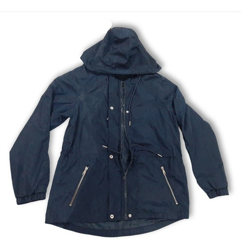 Campera Impermeable Azul Mujer Excelente Cyber