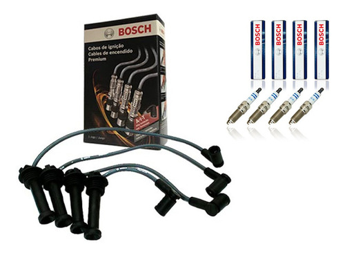 Kit Cabos E Velas Bosch Ford Focus 1.8 2.0 16v 2000 A 2005