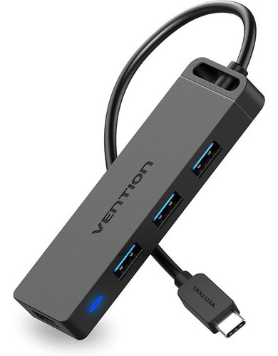 Hub Usb Tipo C Com 4 Portas Usb 3.0 5gbps Splitter Vention