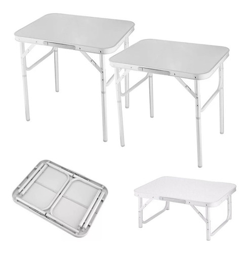 Mesa Dobrável Alumínio 60x45 Maleta 695828 Palisad 2 Peças