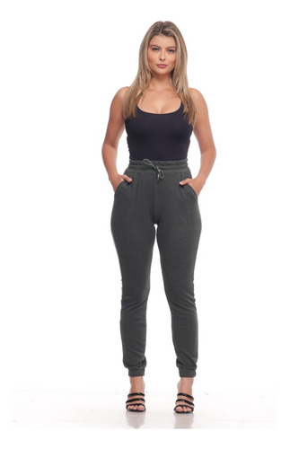 Calça Jogger Cintura Alta Casual Tendencia Inverno 16129