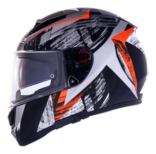 Capacete Ls2 Ff397 Vector Evo Scratch Vermelho E Preto