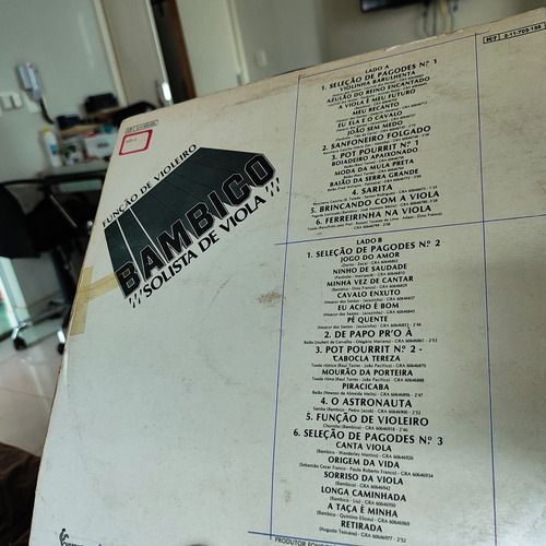 Lp Bambico, Solista De Viola - Função De Violeiro - Raro Exc (Usado)