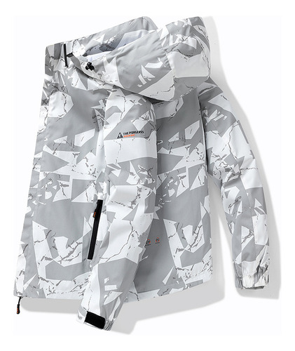 Chaqueta Con Capucha Impermeable A Prueba De Viento De Camuf