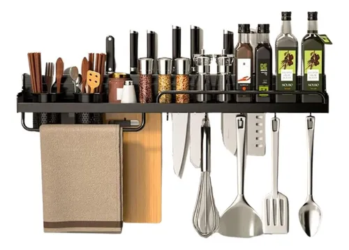Organizador Cocina Estante Ganchos Especieros Y Utensilios 58cm IMBACK