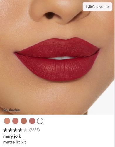 Kylie Cosmetics Lip Kit Labial Líquido + Delineador Mate Mary Jo K 402
