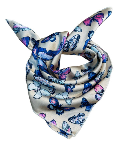 Pañuelo Silk Feeling - 50x50cm - Mariposas Coloridas 