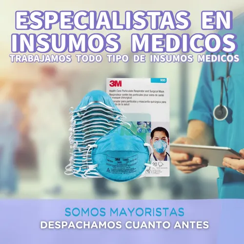 Barbijo Mascarilla 3m 1860 N95 Respirador Medico Caja X20