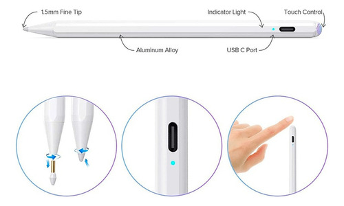 Lápiz Pencil Táctil Stylus Para Apple iPad Palm Rejection