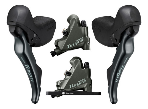Kit Freno Sti Shimano Tiagra 4725 10v Disc Hidraulic- Celero