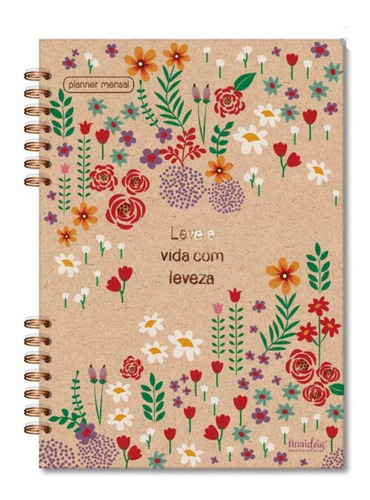 Planner Compacto Mensal Campestre Kraft + Mt - Fina Ideia