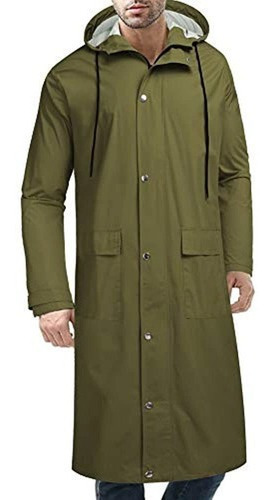 Chaqueta De Lluvia Coofandy Para Hombre Con Capucha Impermea