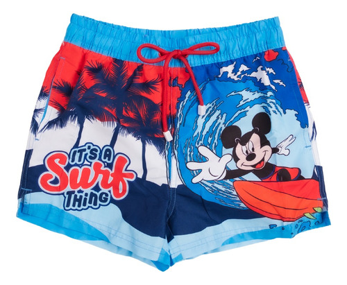 Malla Short De Baño Mickey Mouse Surfista Disney Original