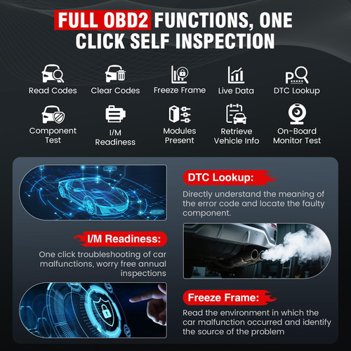 Escáner Obd2 4 Sistemas Abs Srs Transmisión Lector De Código