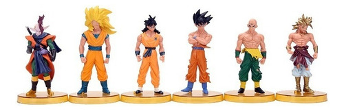Kit 6 figuras de acción Dragon Ball Goku Yamcha Broly Goku