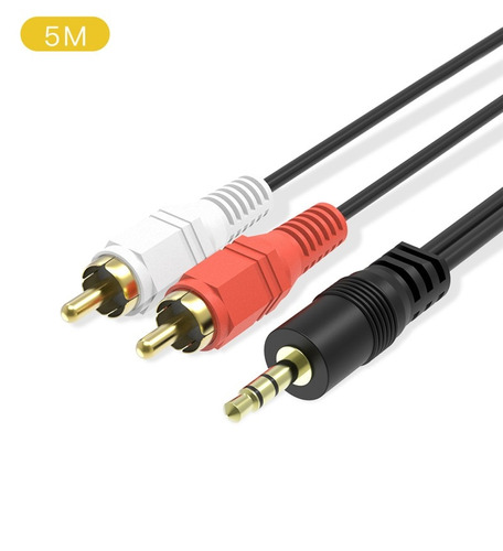 Cable De 3.5 Mm Stereo Macho A 2 Rca Macho De 3 Metros