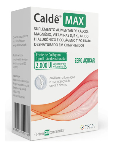 Suplemento Alimentar Caldê Max 2000ui 30 Comprimidos