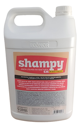 Jabon Liquido De Manos Antibacterial 5 Lts Aprobacion Senasa