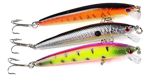 Señuelo Para Peces De Mar, Mxfrn-003, 3pzas, 8x2cm, Color Al