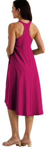 Vestido Escote En V Ruedo Asimétrico De Moda Para Dama Nisha